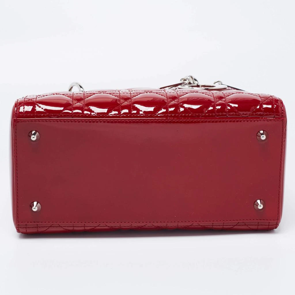 Dior Red Cannage Patent Leather Medium Lady Dior Tote  商品