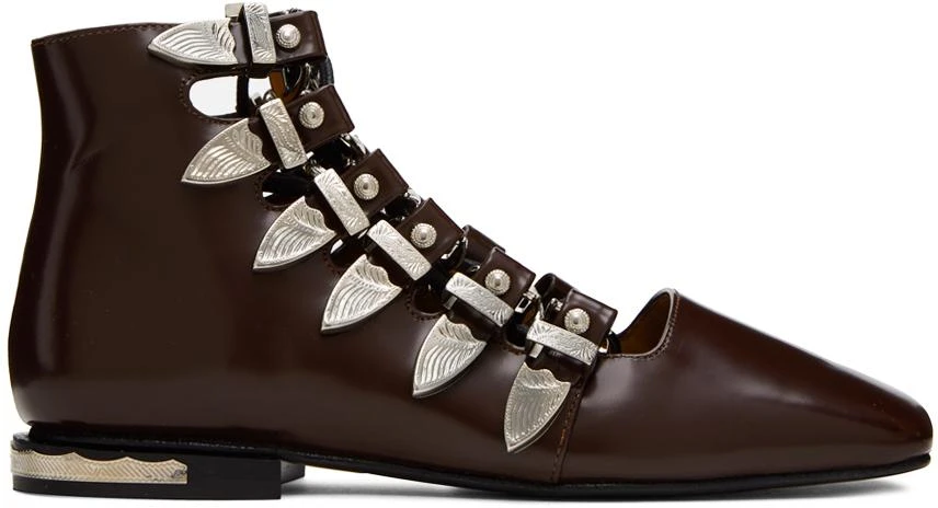 商品Toga Pulla|SSENSE Exclusive Brown Boots,价格¥981,第1张图片