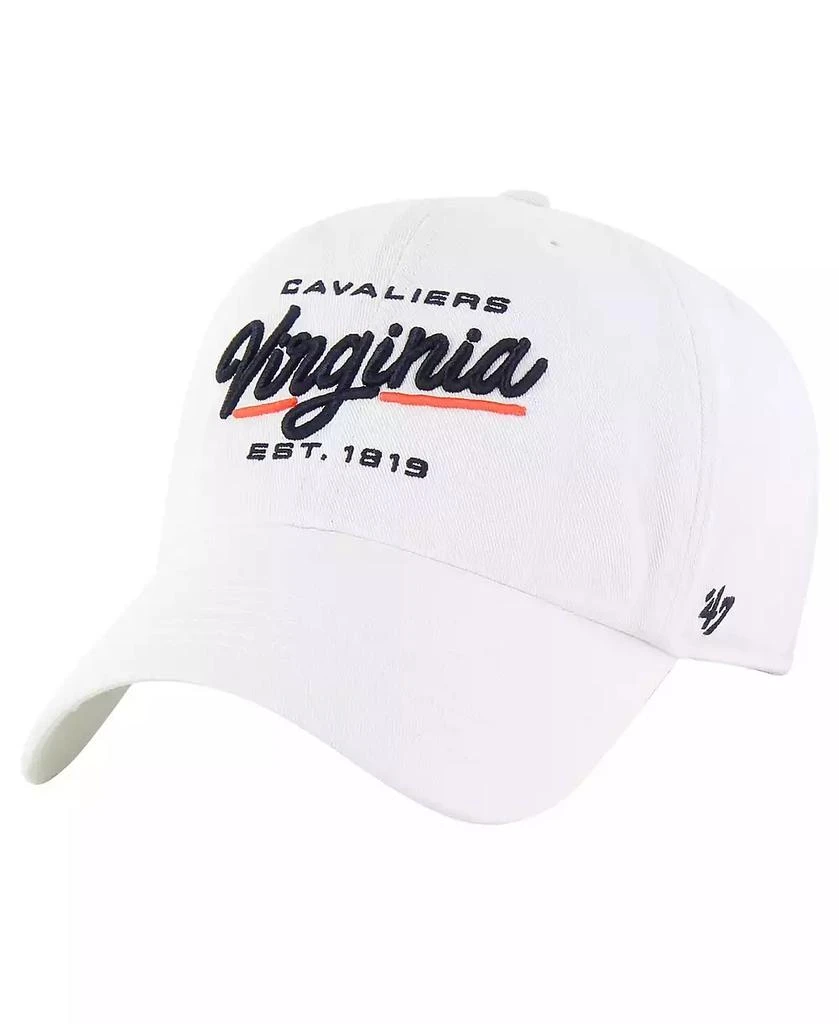 商品47 Brand|Women's White Virginia Cavaliers Sidney Clean Up Adjustable Hat,价格¥243,第1张图片