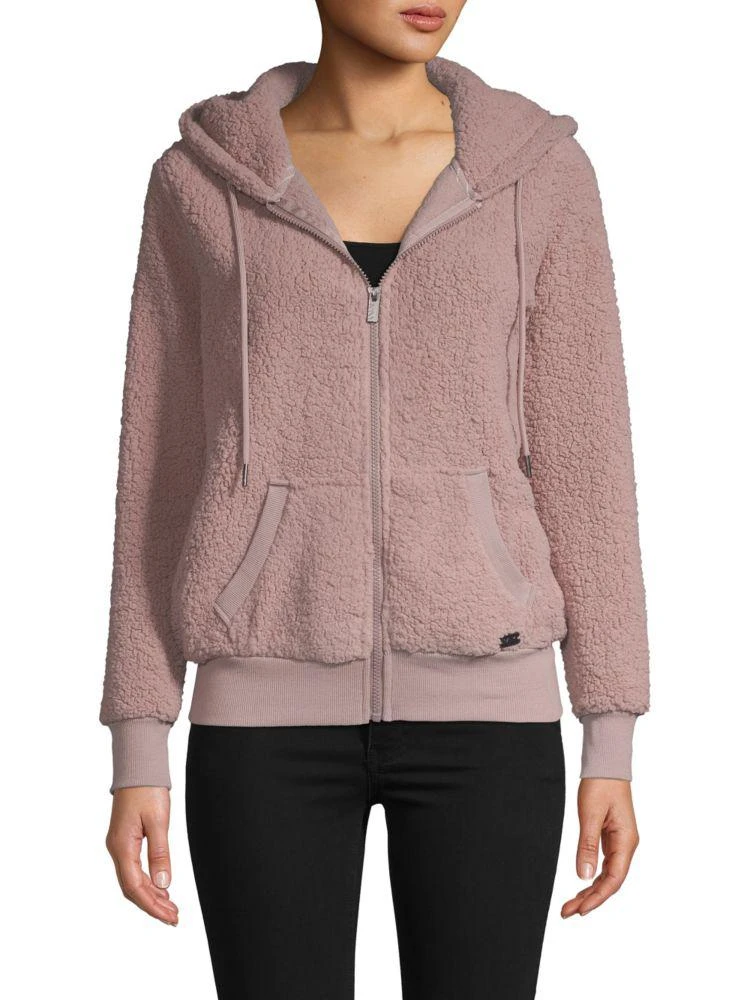 商品Marc New York by Andrew Marc|Hooded Faux Fur & Fleece Teddy Jacket,价格¥276,第1张图片