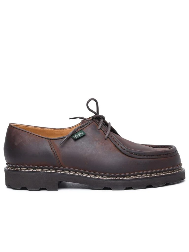 商品Paraboot|michael Brown Leather Derby Shoes,价格¥2969,第1张图片