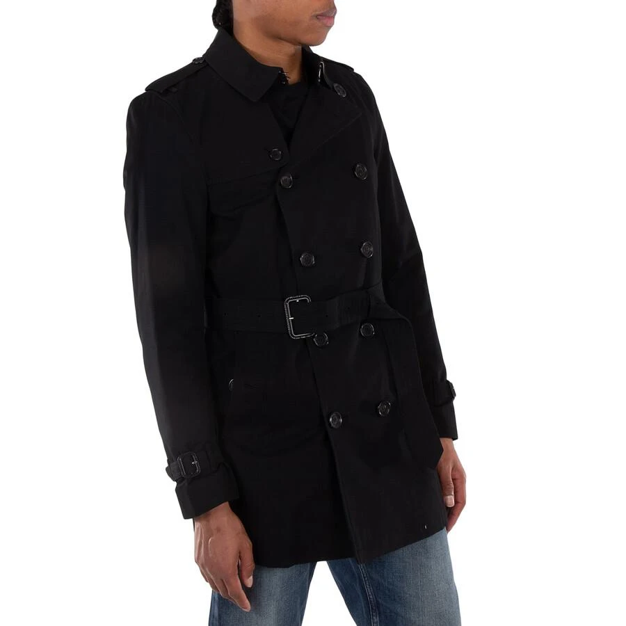 商品Burberry|Men's Black Kensington Mid-length Trench Coat,价格¥5860,第3张图片详细描述