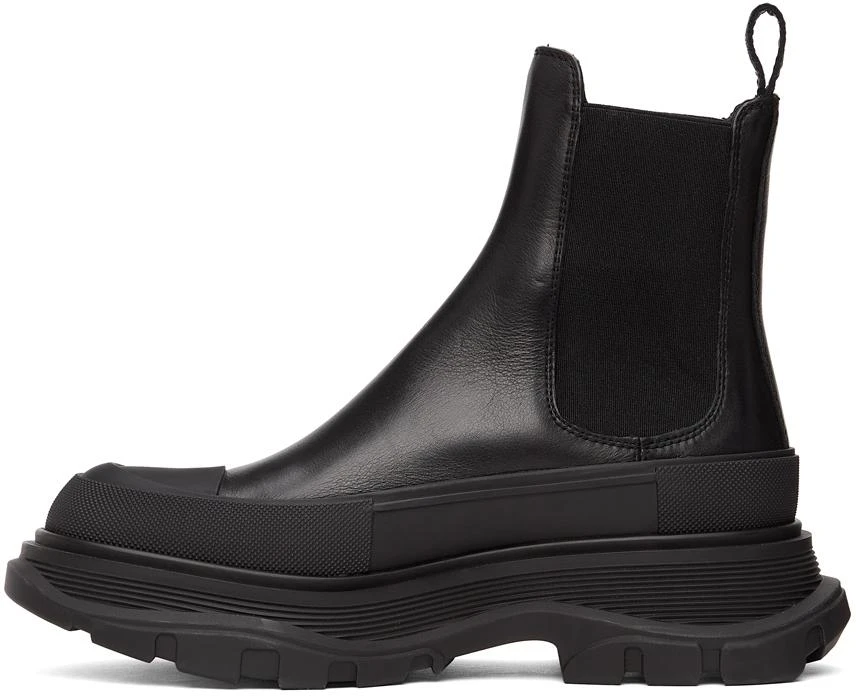 商品Alexander McQueen|Black Tread Slick Chelsea Boots,价格¥2594,第3张图片详��细描述