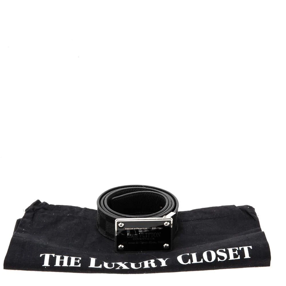 Louis Vuitton Black Damier Graphite Canvas Inventeur Reversible Belt 90CM 商品
