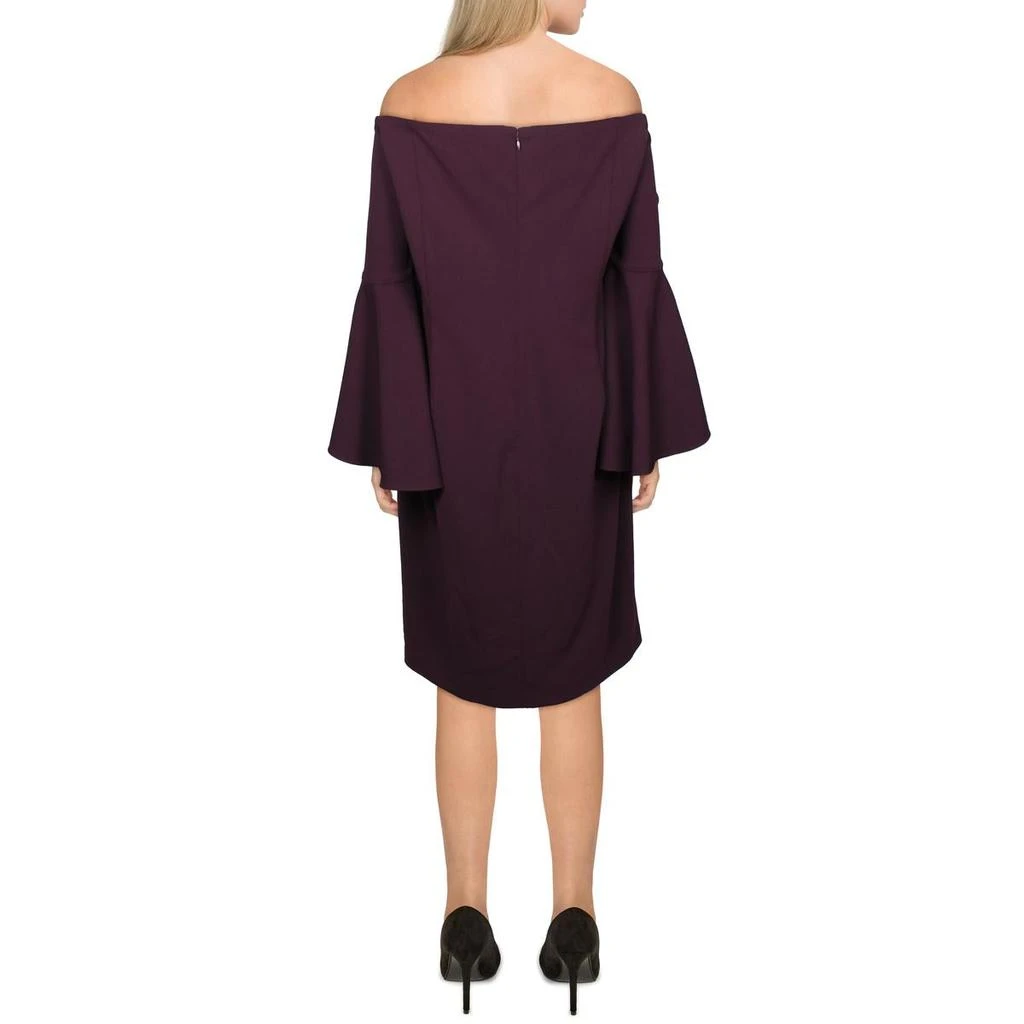 商品Calvin Klein|Plus Womens Off-The-Shoulder Daytime Sheath Dress,价格¥200,第2张图片详细描述