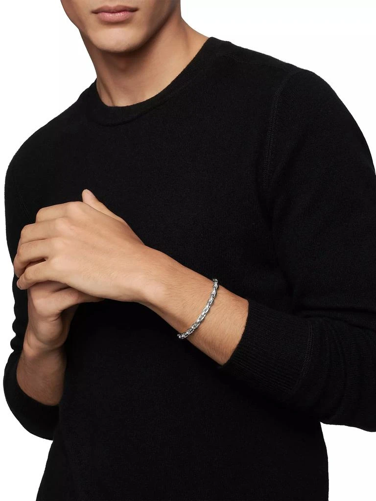 Elongated Box Chain Bracelet in Sterling Silver, 6MM 商品