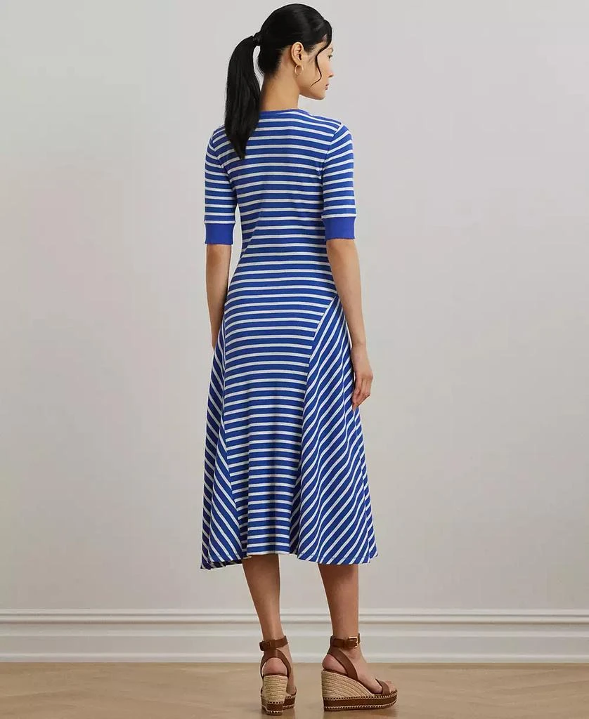 商品Ralph Lauren|Women's Striped Waffle-Knit Cotton Henley Dress,价格¥359,第2张图片详细描述