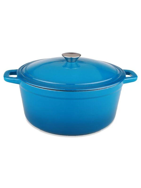 商品BergHOFF|Neo 5-Quart Cast Iron Oval Covered Blue Casserole,价格¥1271,第1张图片