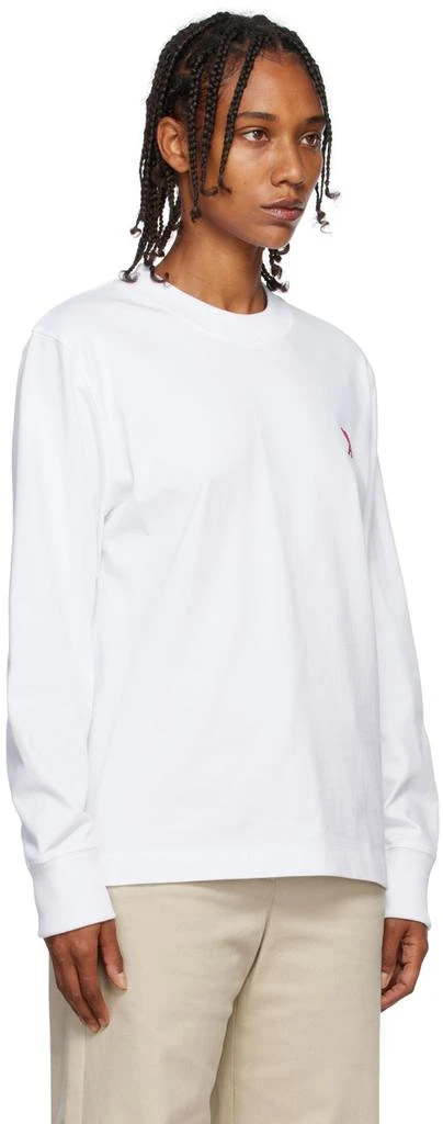 商品AMI|White Ami de Cœur Long Sleeve T-Shirt,价格¥1597,第2张图片详细描述