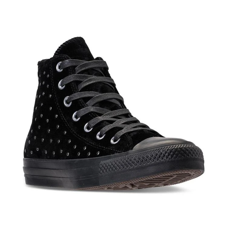 商品Converse|Women's Chuck Taylor Hi Velvet Stud Casual Sneakers from Finish Line,价格¥519,第1张图片