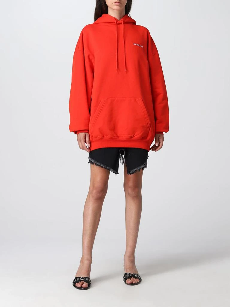 商品Balenciaga|Balenciaga cotton hoodie with logo,价格¥6624,第2张图片详细描述