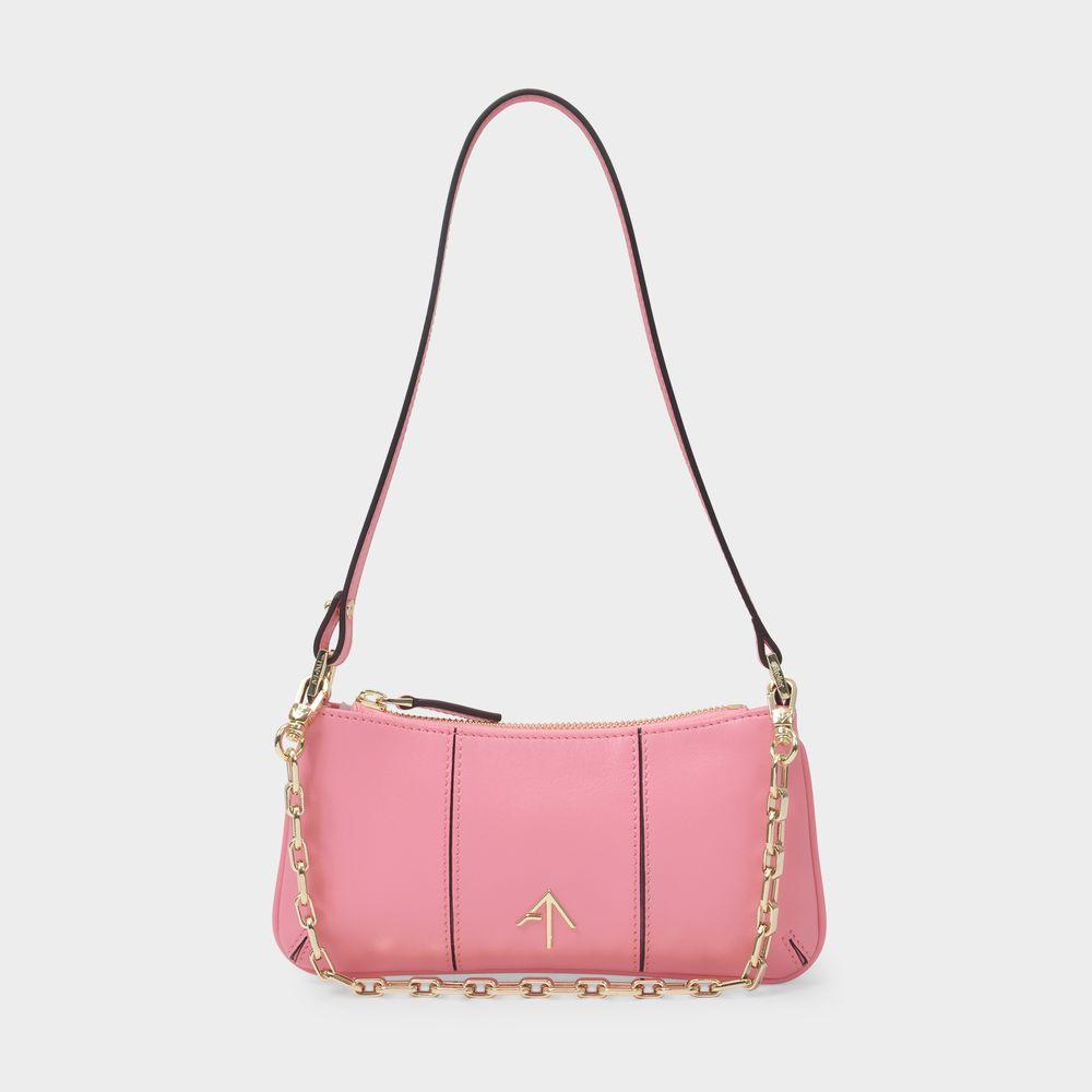 Mini Pita Bag in Pink Leather商品第1张图片规格展示