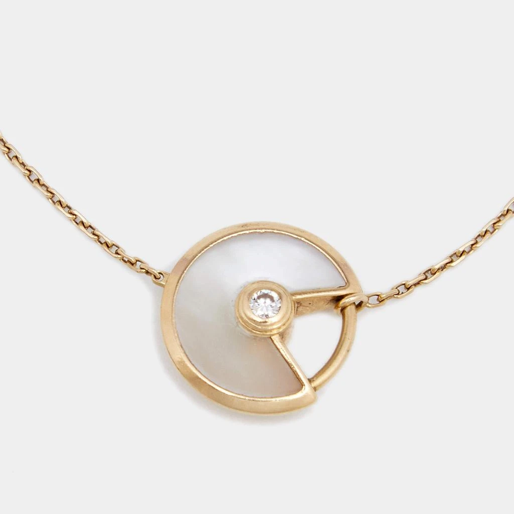 商品[二手商品] Cartier|Cartier Amulette de Cartier Mother of Pearl Diamond 18K Yellow Gold XS Model Bracelet ,价格¥8437,第2张图片详细描述