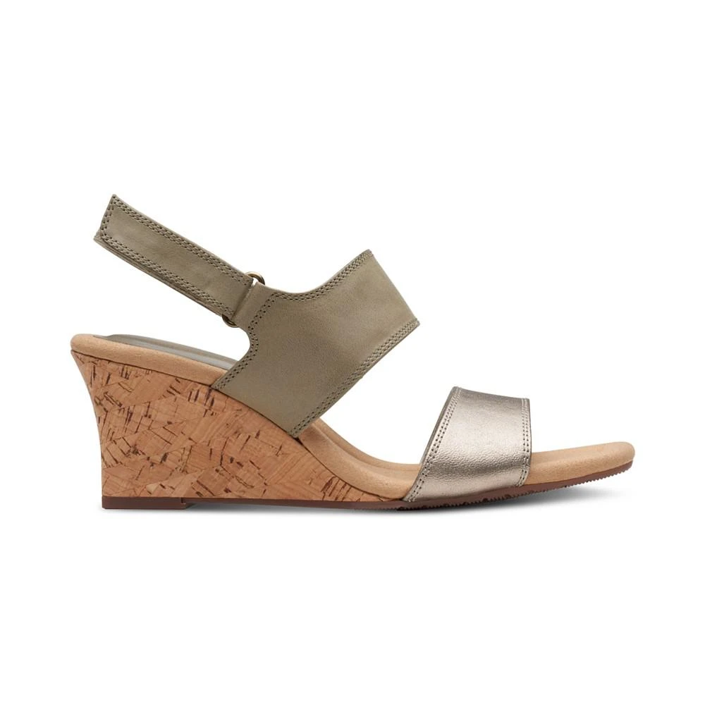 商品Clarks|Women's Kyarra Faye Slingback Wedge Sandals,价格¥439,第2张图片详细描述