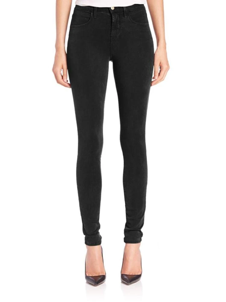 商品J Brand|Maria Luxe Sateen High-Rise Skinny Jeans,价格¥733,第1张图片