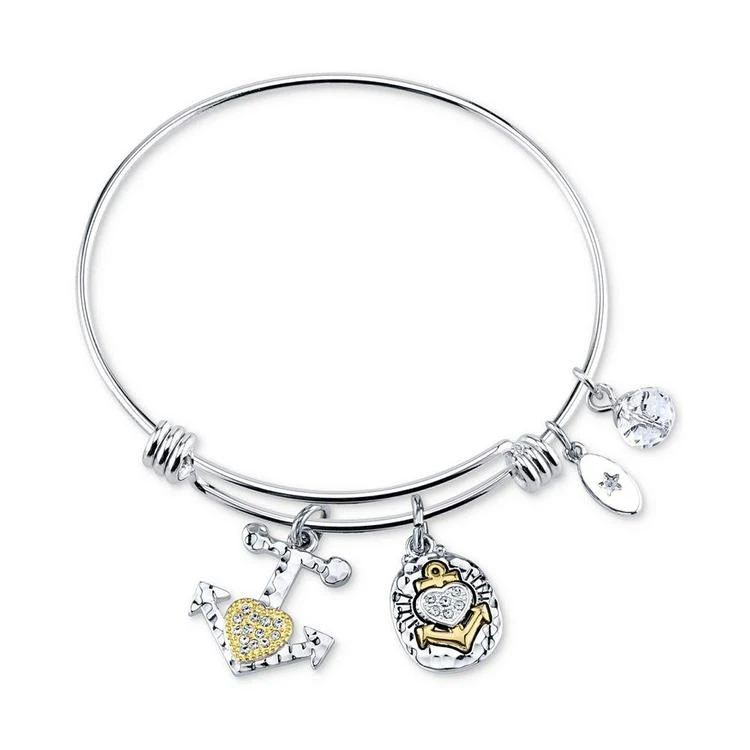 商品Unwritten|Two-Tone Anchor Charm Bangle Bracelet,价格¥105,第1张图片