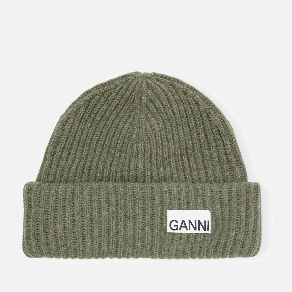 商品Ganni|Ganni Ribbed Wool-Blend Beanie,价格¥830,第1张图片