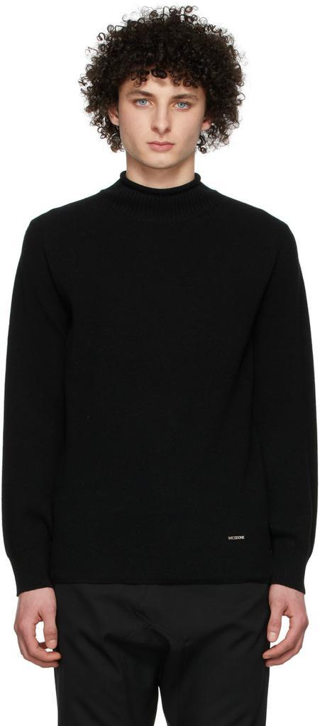 商品We11done|Black Cashmere Sweater,价格¥2662,第1张图片