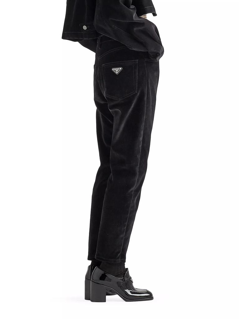 【関税込み】prada Velvet pants Prada Velvet Trousers | Brown | FARFETCH