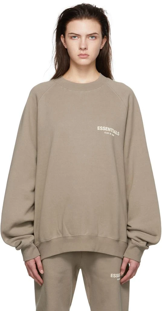 商品Essentials|Taupe Cotton Sweatshirt,价格¥612,第1张图片