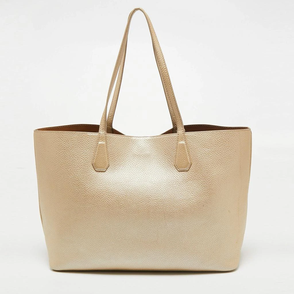 商品[二手商品] Tory Burch|Tory Burch Metallic Beige Leather Perry Tote,价格¥1092,第4张图片详细描述