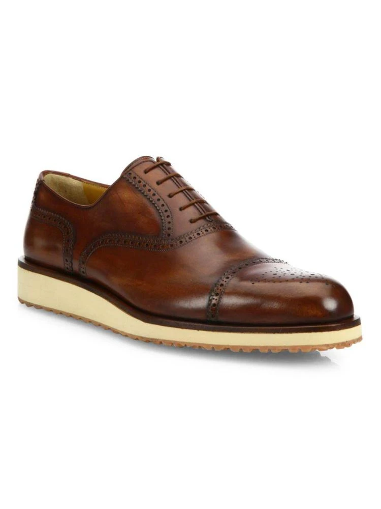 商品A. Testoni|A. Testoni - Brogue Delave   Leather Oxfords,价格¥3169,第2张图片详细描述