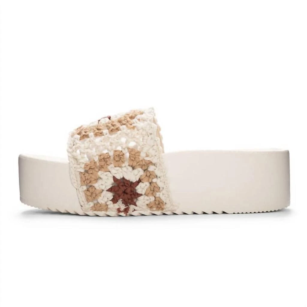 商品Dirty Laundry|Women's Worble Crochet Slide In Cream,价格¥256,第2张图片详细描述