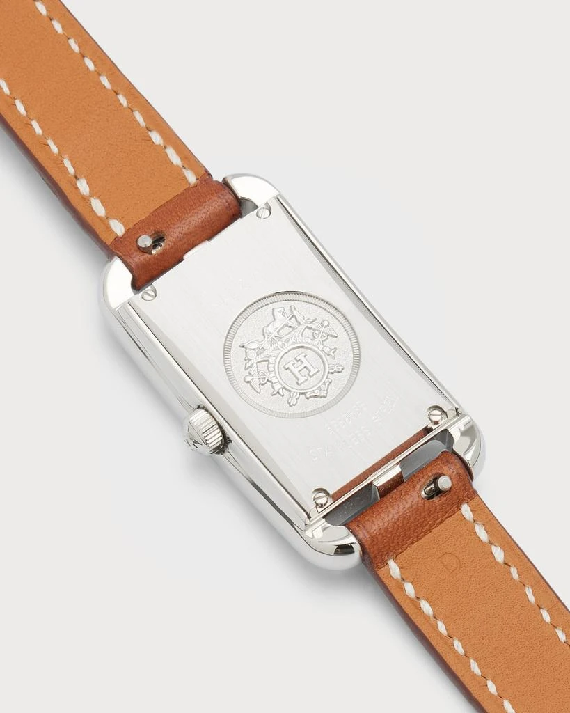 商品Hermes|Nantucket不锈钢小牛皮腕表, 20x27mm,价格¥24584,第3张图片详细描述