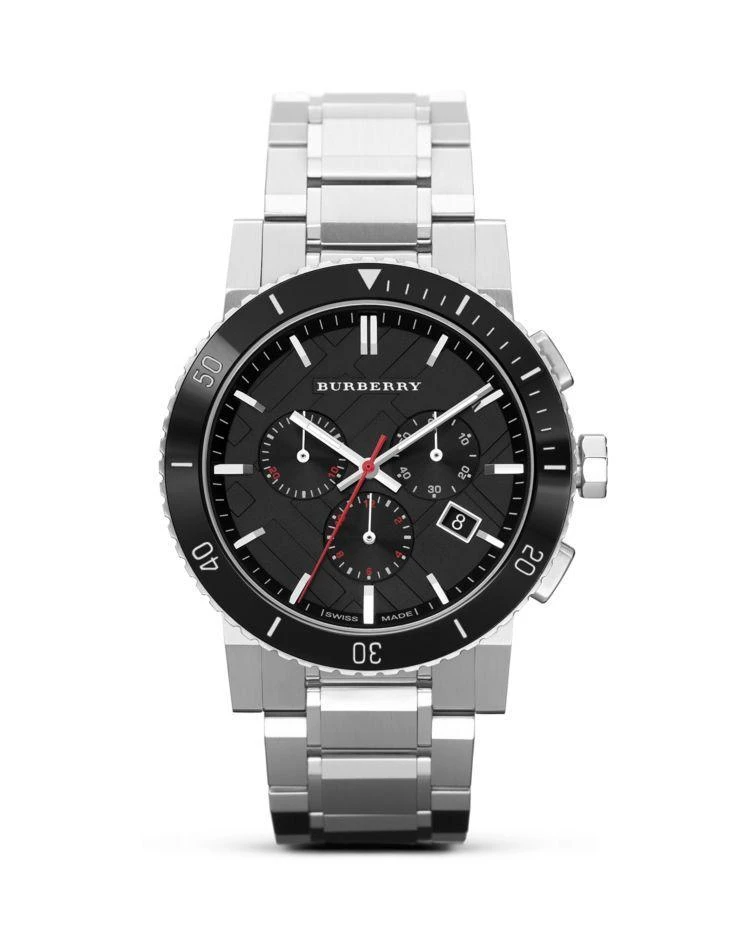 商品Burberry|Silver Ceramic and Stainless Steel Watch, 42mm,价格¥5357,第1张图片