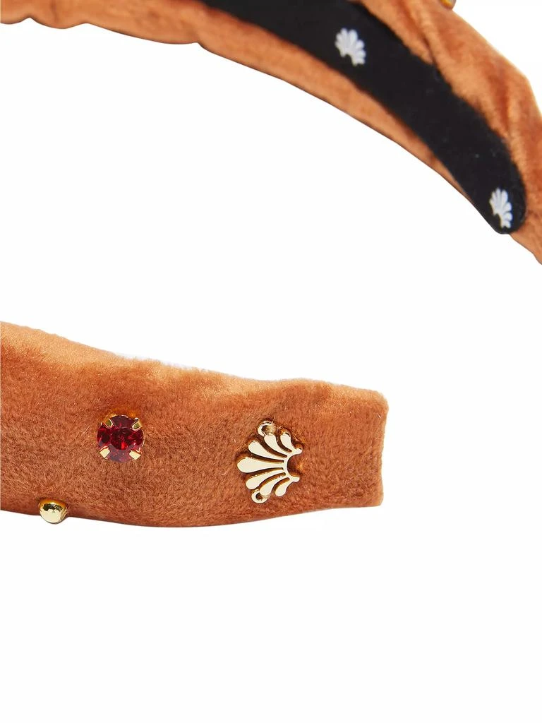 商品Lele Sadoughi|Little Girl's Gingerbread Embellished Velvet Bow-Tie Headband,价格¥395,第2张图片详细描述