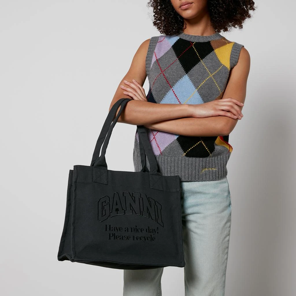 商品Ganni|Ganni Large Easy Recycled Canvas Tote Bag,价格¥1435,第2张图片详细描述