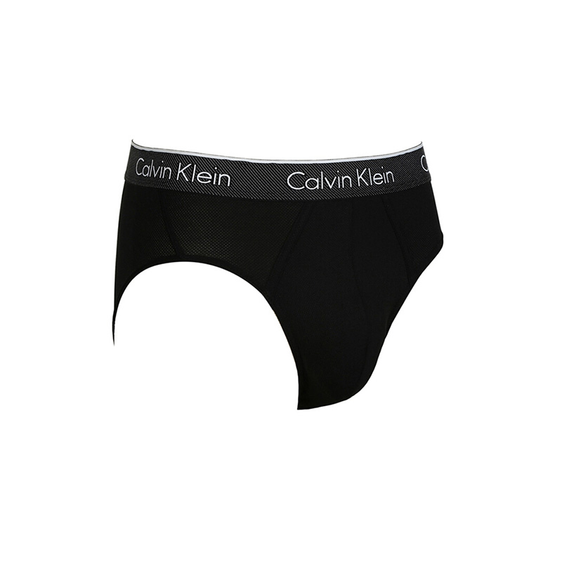 Calvin Klein 卡尔文 克莱恩 黑色尼龙弹性纤维男士弹力三角内裤 NB1004-001商品第4张图片规格展示