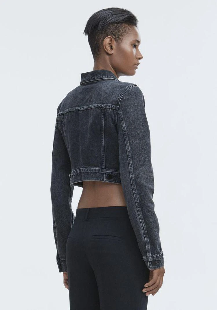 商品Alexander Wang|BARE CROPPED DENIM JACKET,价格¥1190,第3张图片详细描述