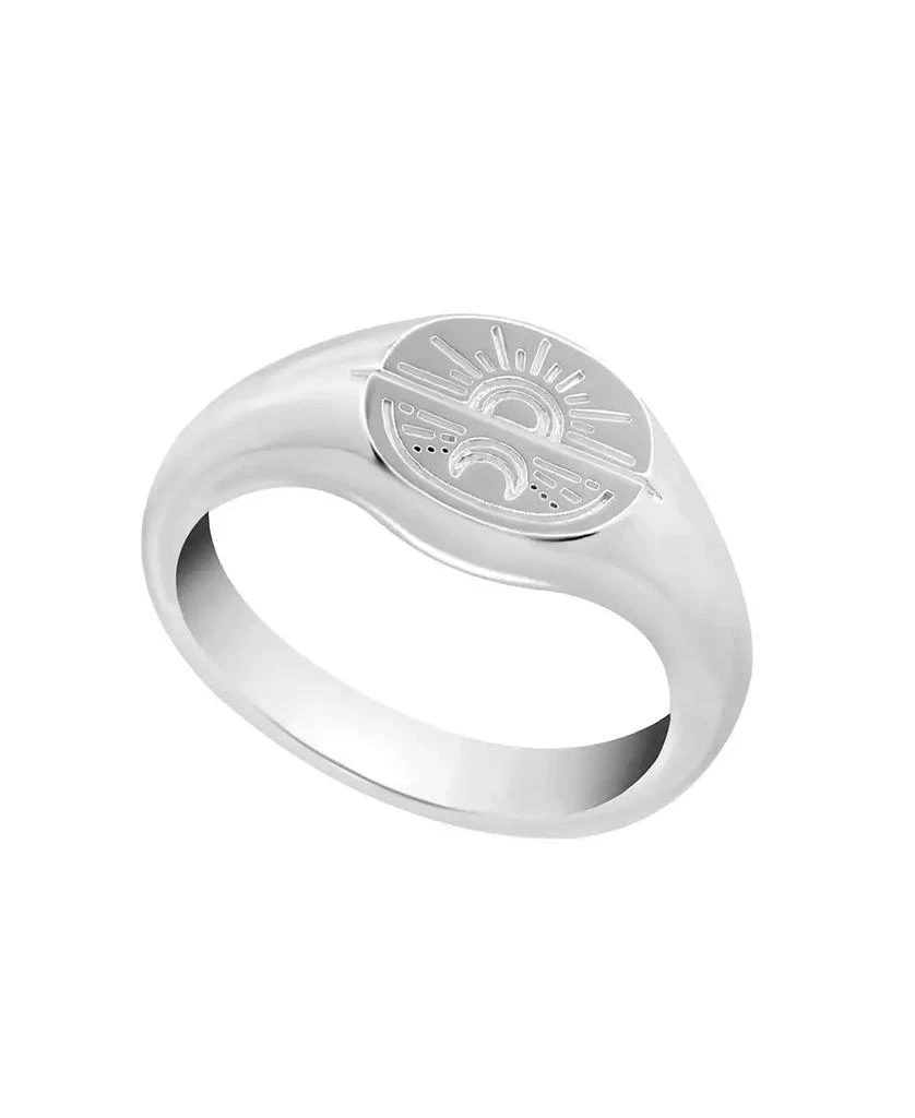 商品Essentials|Silver Plated Sun Moon Disc Ring,价格¥396,第1张图片