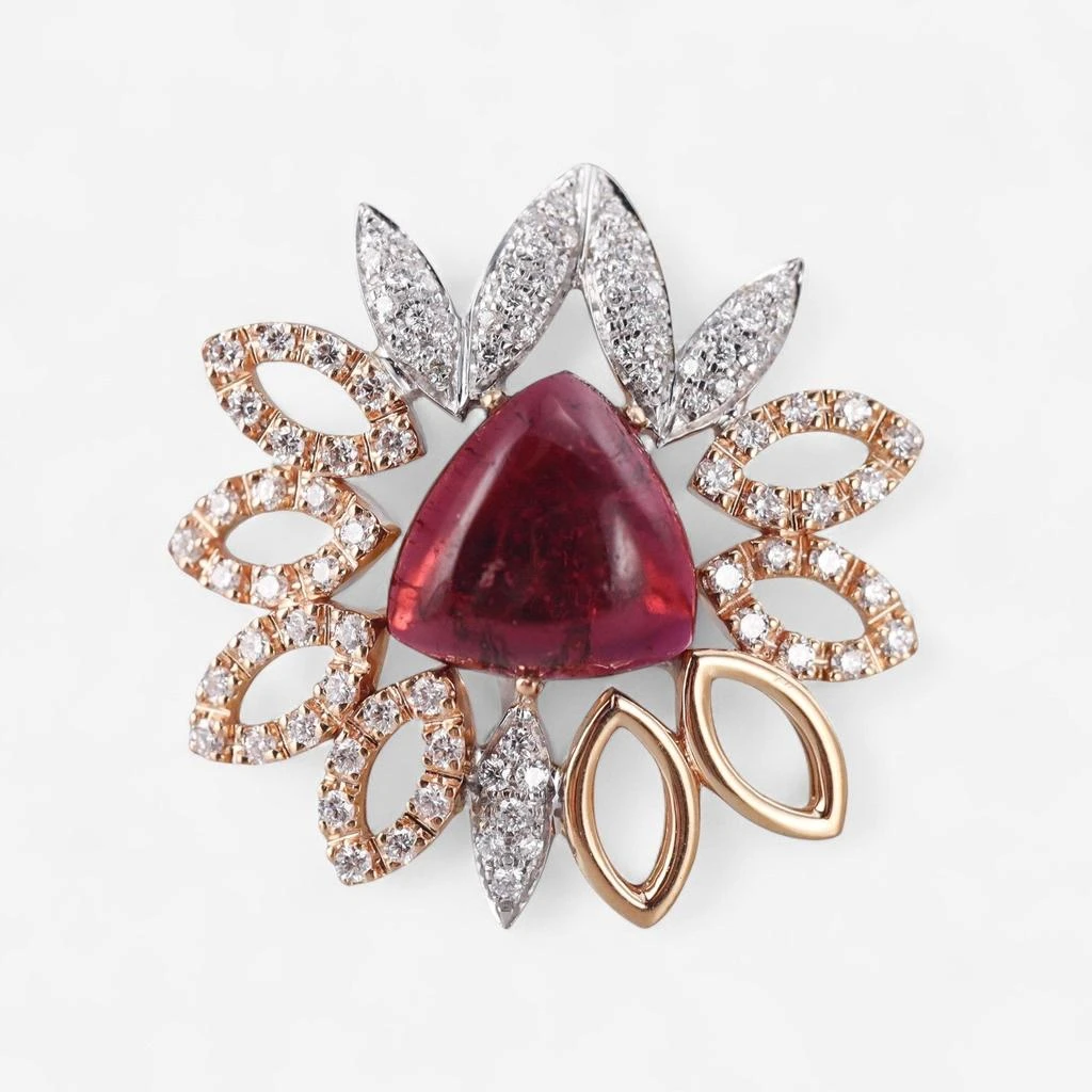 商品Tavanti|Tavanti 18K Rose & White Gold Diamond & Pink Tourmaline Ring Sz. 6.5 JF-2982Y-112,价格¥51199,第1张图片