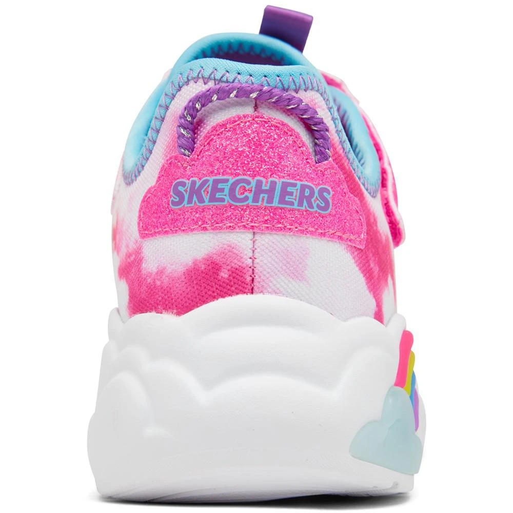 商品SKECHERS|Little Girls S Lights - Rainbow Racer Light-Up Adjustable Strap Closure Casual Sneakers from Finish Line,价格¥225,第4张图片详细描述