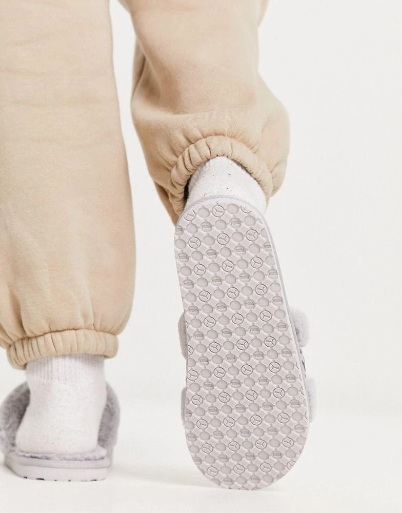 商品Puma|Puma Fluff slider slippers in grey,价格¥189,第2张图片详细描述