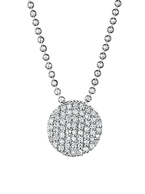 商品Phillips House|14K White Gold & Diamond Mini Infinity Pendant Necklace,价格¥6172,第1张图片