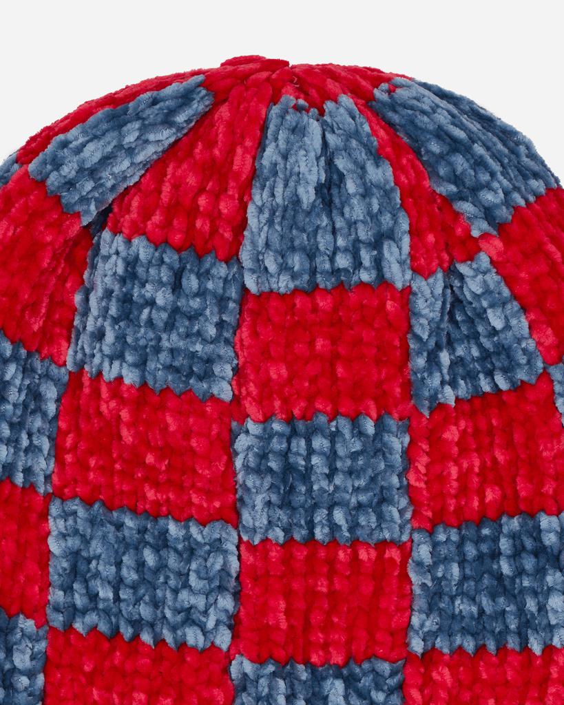 Crochet Checkered Beanie Red商品第4张图片规格展示