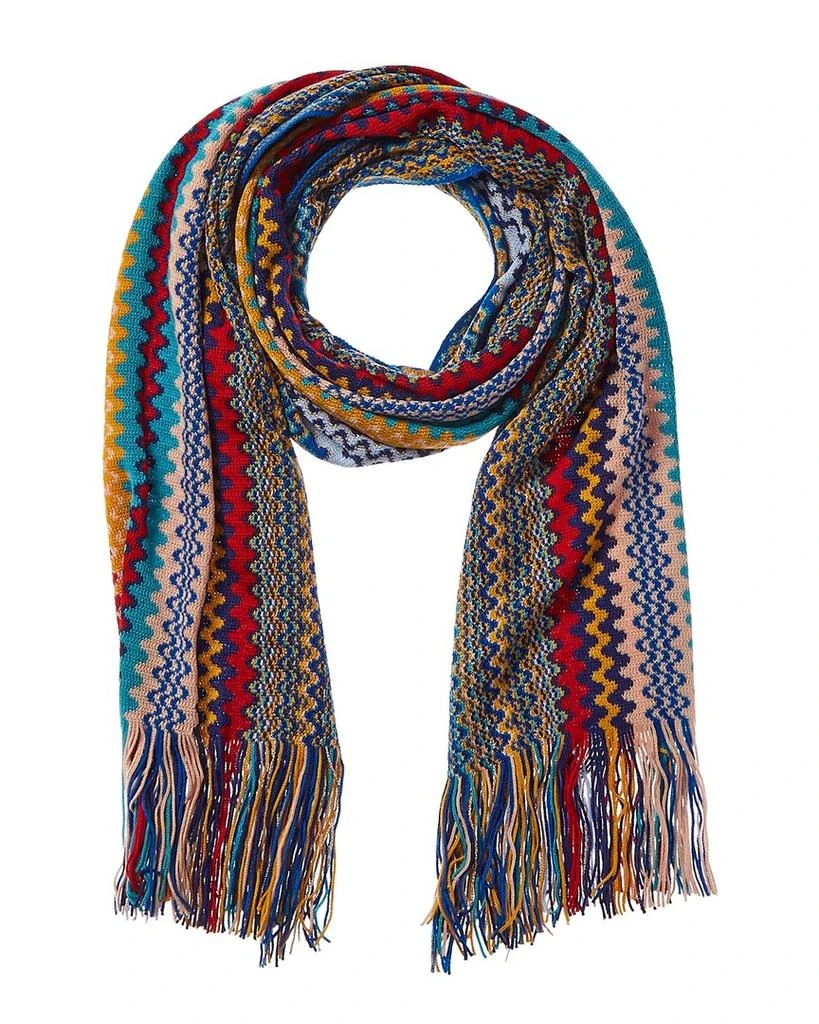 商品Missoni|Missoni Wool-Blend Scarf, Blue,价格¥890,第1张图片