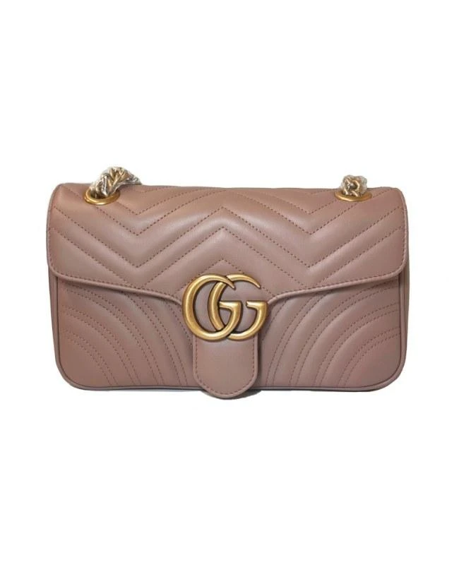 商品Gucci|Gucci GG Marmont Small Dusty Pink Leather Women's Shoulder Bag 443497 DTDIT 5729,价格¥13377,第1张图片