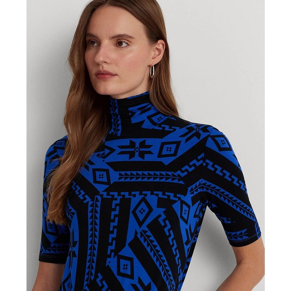 商品Ralph Lauren|Women's Fair Isle Stretch Jersey Turtleneck,价格¥599,第3张图片详细描述