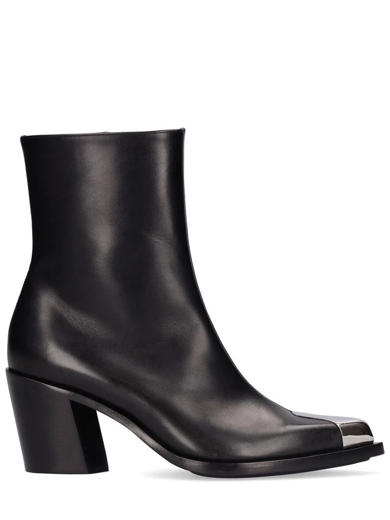 商品Alexander McQueen|70mm Punk Leather Cowboy Boots,价格¥9101,第1张图片