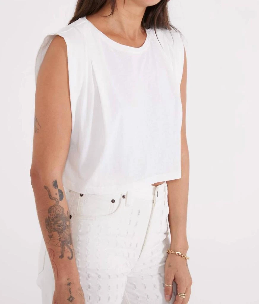 商品ETICA|Pleated Muscle Tee In Cloud White,价格¥195,第4张图片详细描述