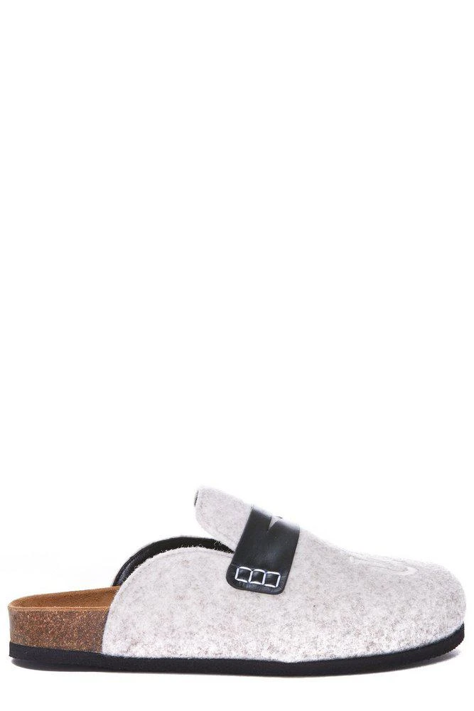 商品JW Anderson|JW Anderson Anchor-Logo Embroidered Felted Mules,价格¥1279,第1张图片