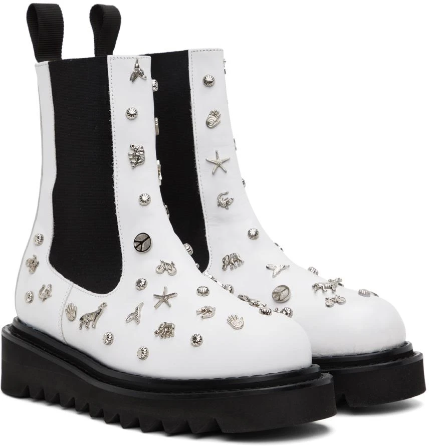 商品Toga Pulla|White Embellished Boots,价格¥1127,第4张图片详细描述