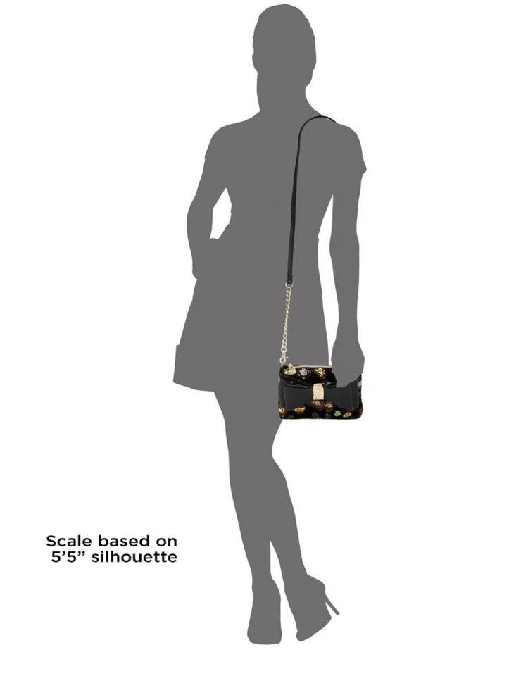Floral Sequin Faux Leather Satchel 商品