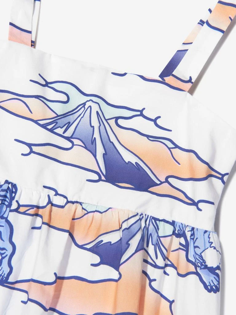商品Kenzo|KENZO Girls Strappy Tigers Dress in White,价格¥1086,第3张图片详细描述