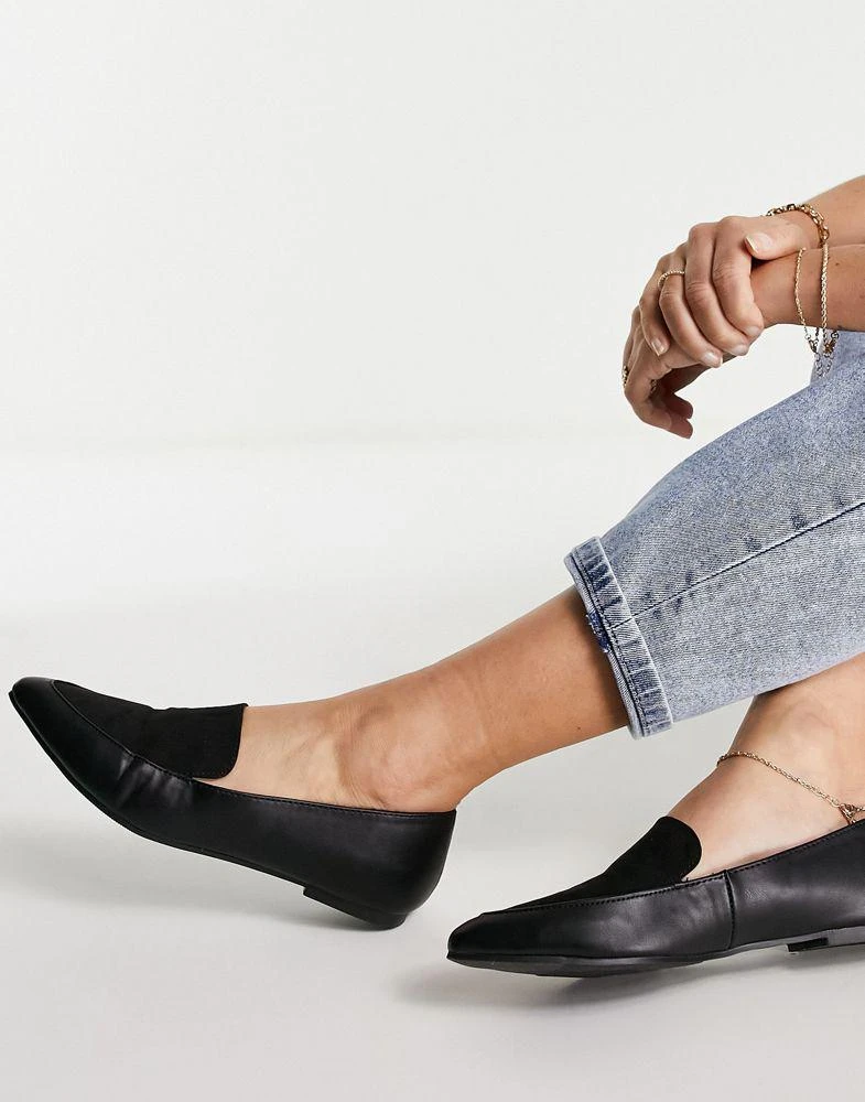 商品Hugo Boss|London Rebel pointed flat loafers in black,价格¥152,第3张图片详细描述