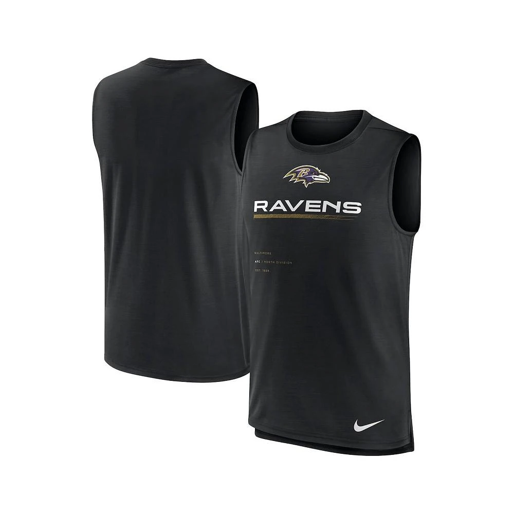 商品NIKE|Men's Black Baltimore Ravens Muscle Trainer Tank Top,价格¥262,第1张图片